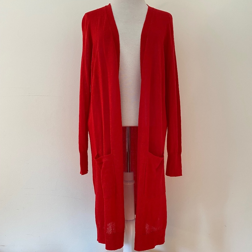 Halogen long red sweater, small